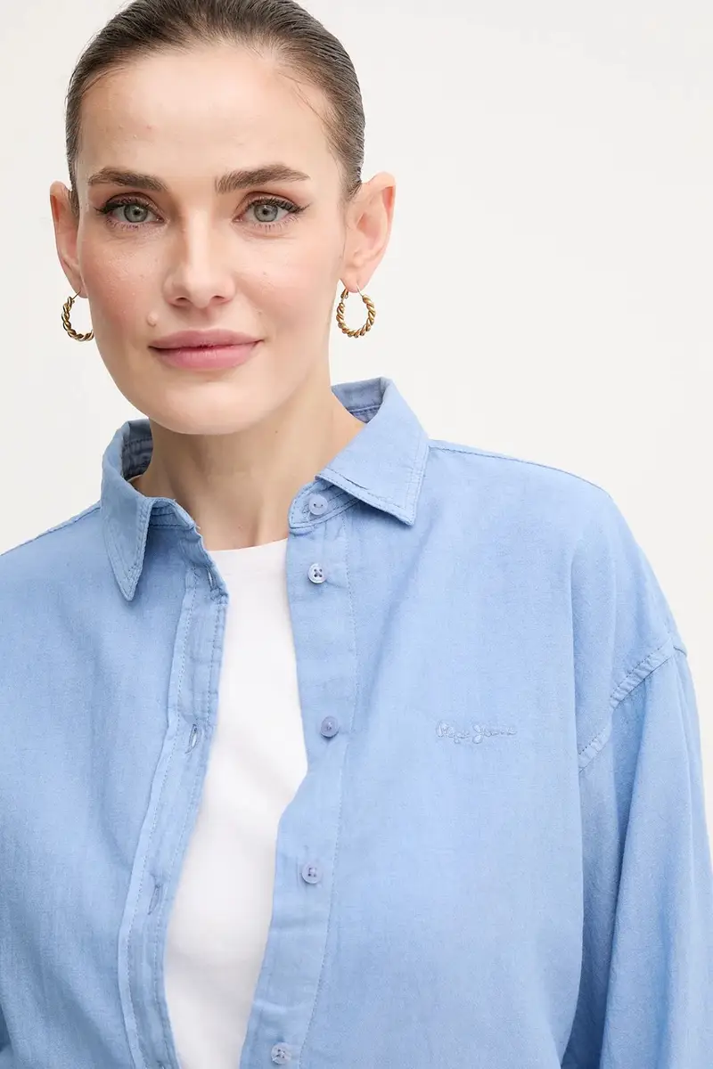 camicia di lino CHIPPER donna colore blu PL304993 miniatura 4