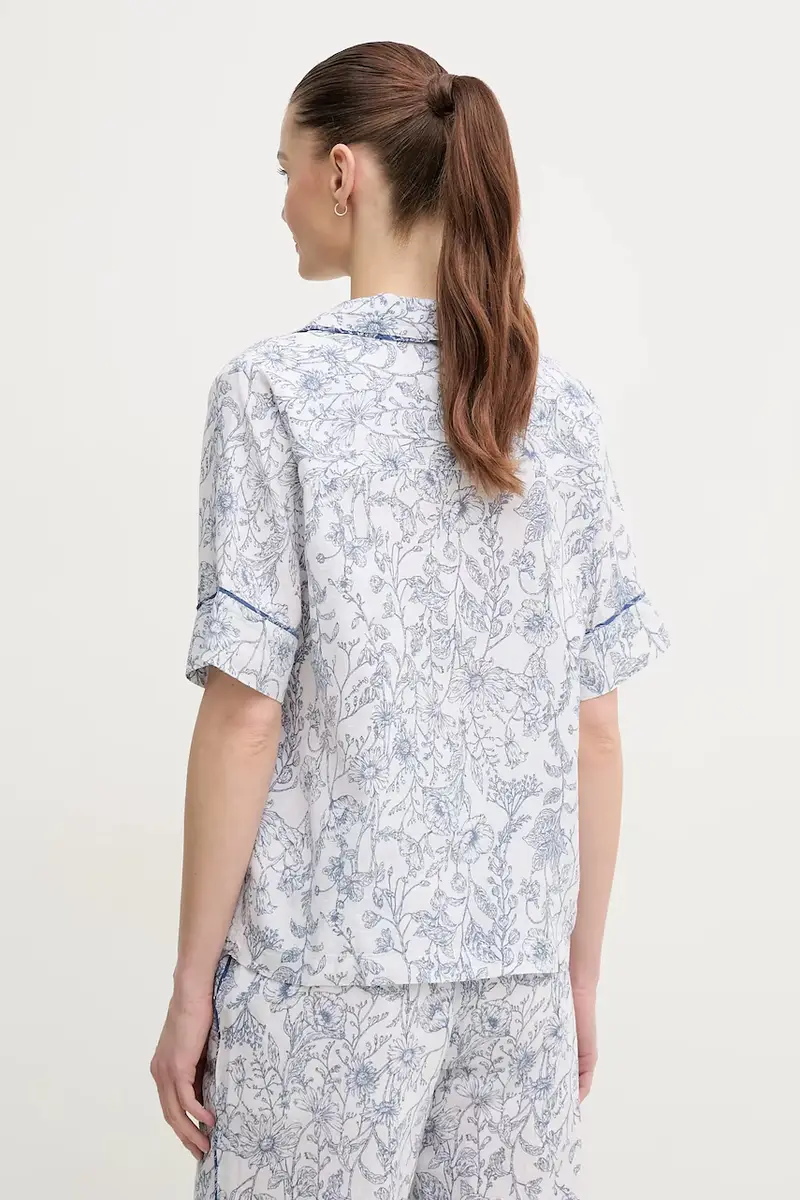 camicia di lino DORIS donna colore bianco PL305025 miniatura 3