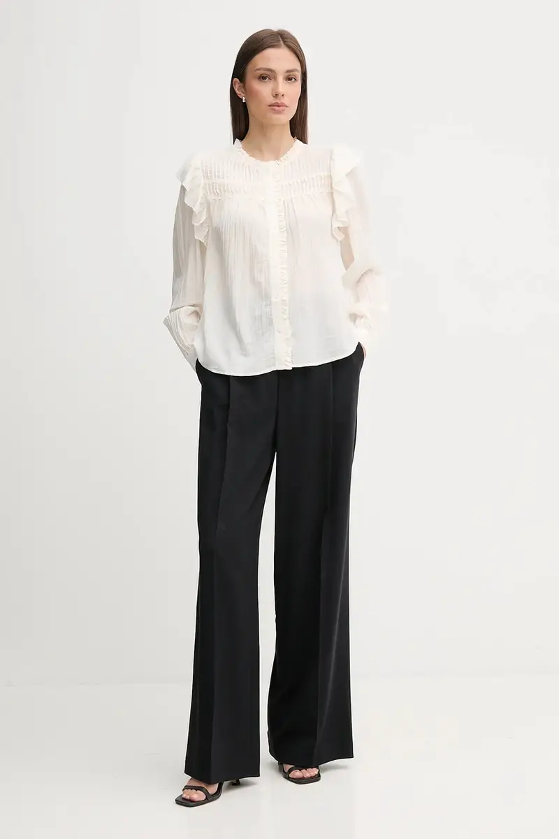 camicia donna colore beige PL3051259 miniatura 2