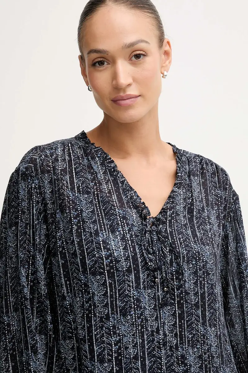 camicia donna colore blu navy PL3051281 miniatura 4