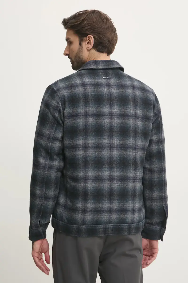 camicia giacca in lana MARRINGTON colore blu navy PM403055 miniatura 3