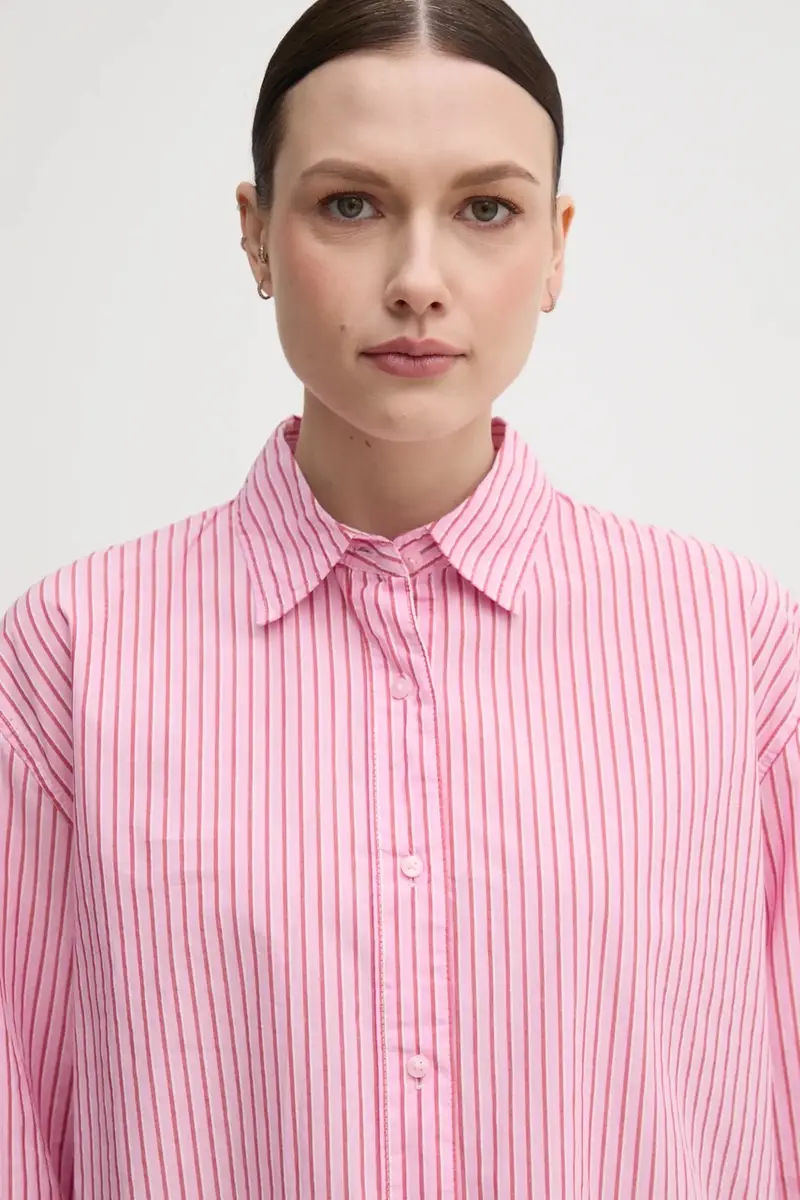 camicia in cotone CHARISMA donna colore rosa PL305003 miniatura 4