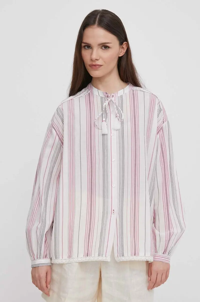 camicia in cotone donna Multicolore