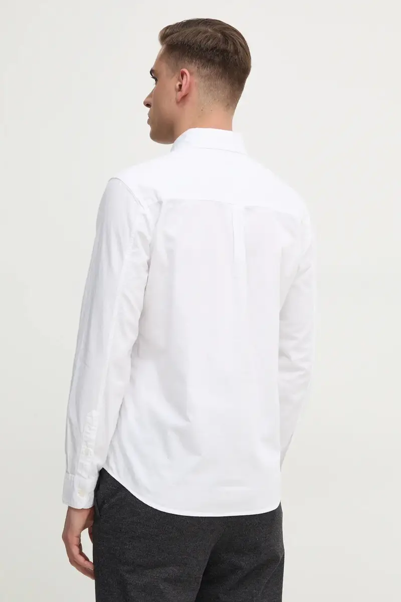 camicia in cotone uomo colore bianco miniatura 4