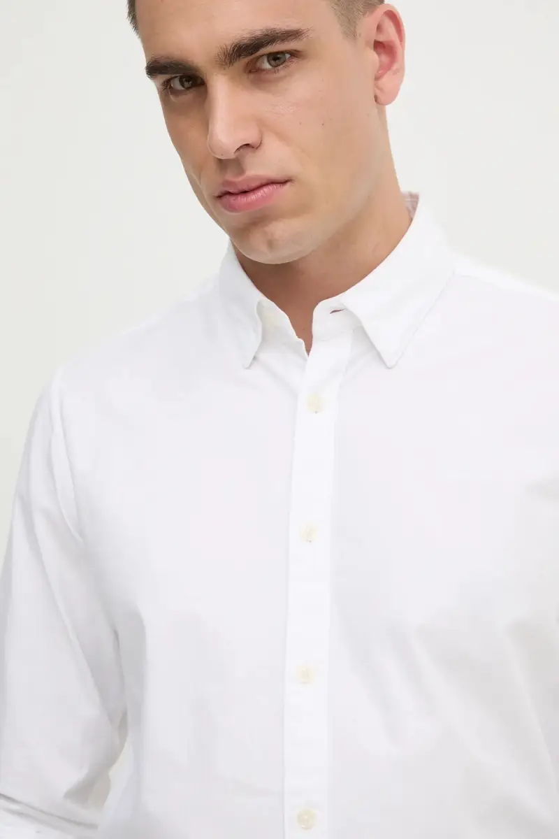 camicia in cotone uomo colore bianco miniatura 5