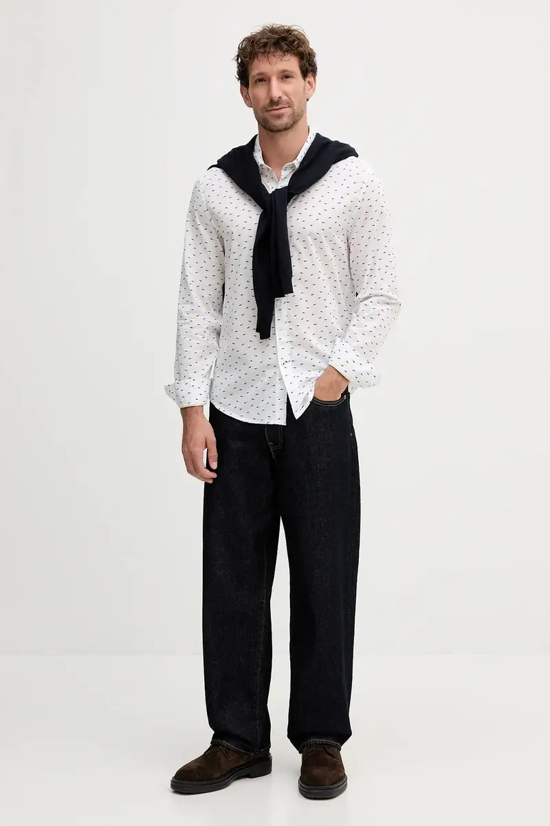 camicia in cotone uomo colore bianco PM3090845 miniatura 2