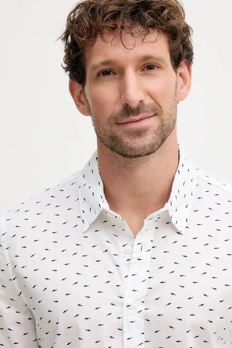 camicia in cotone uomo colore bianco PM3090845 miniatura 4