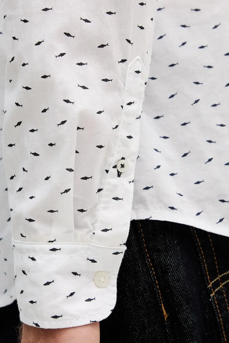 camicia in cotone uomo colore bianco PM3090845 miniatura 5