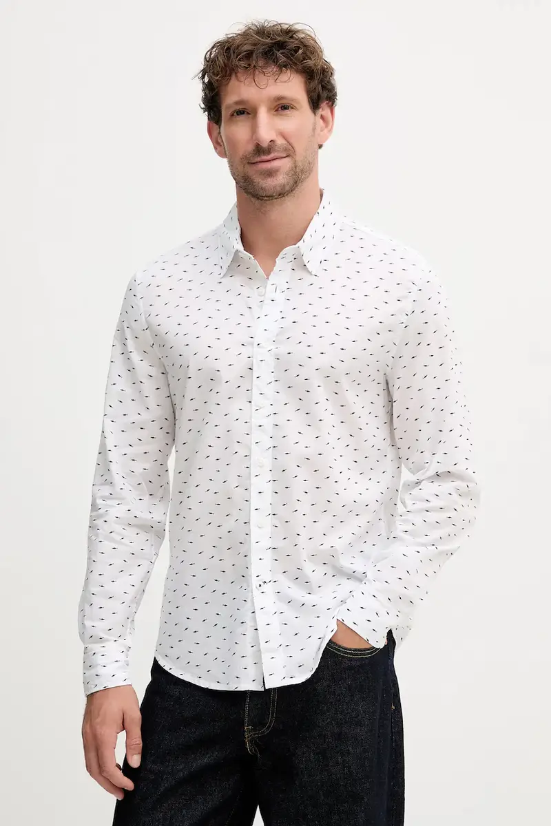 camicia in cotone uomo colore bianco PM3090845