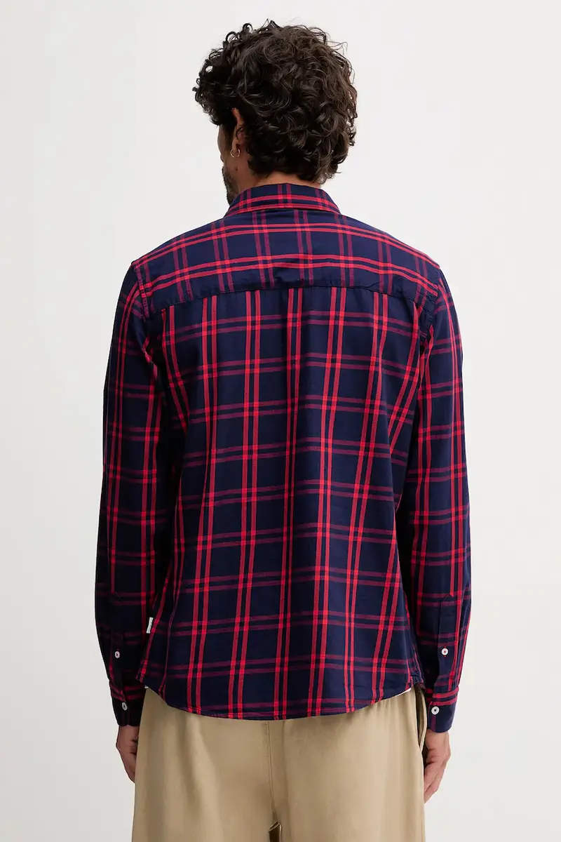 camicia in cotone uomo colore blu navy PM3090839 miniatura 3