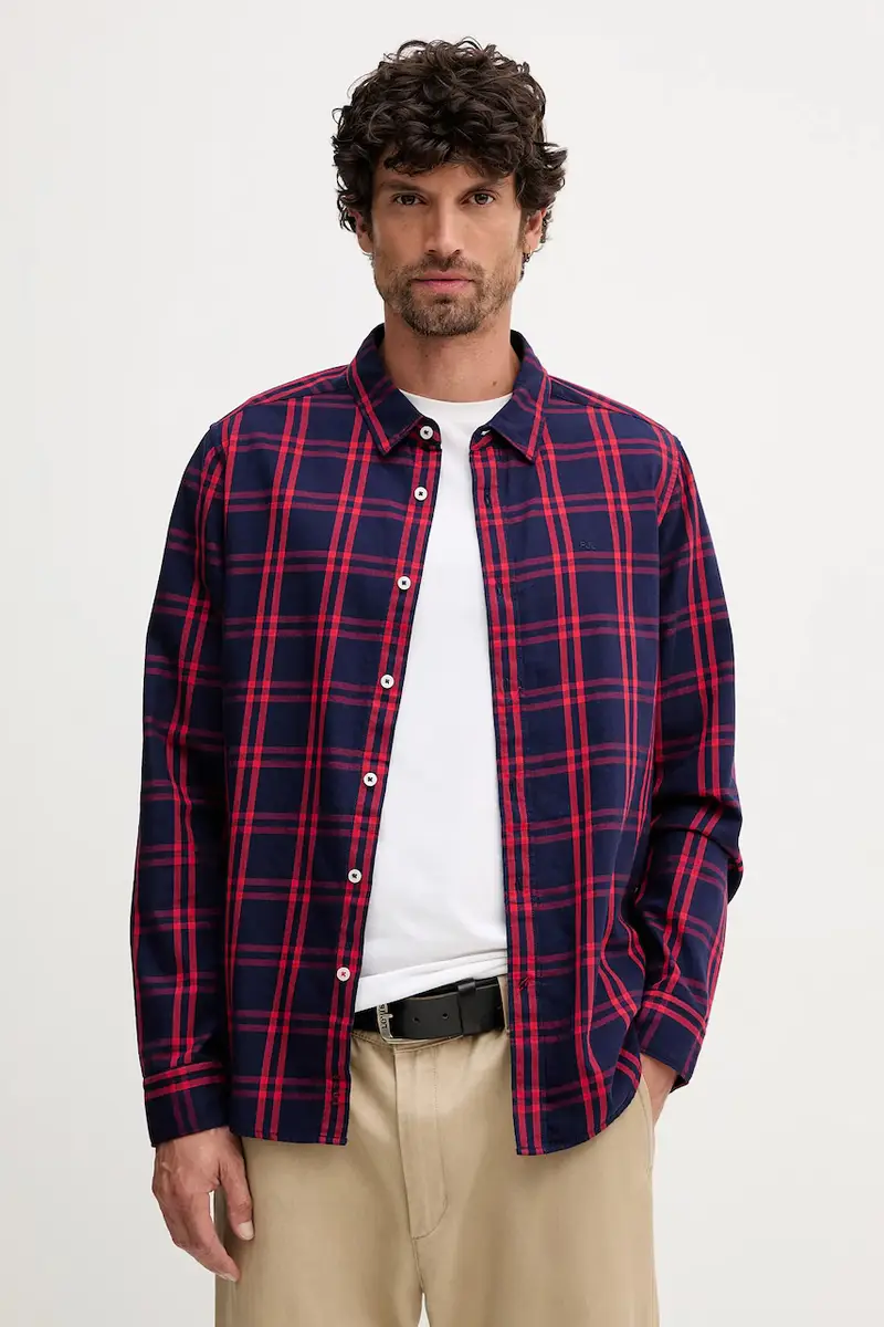 camicia in cotone uomo colore blu navy PM3090839