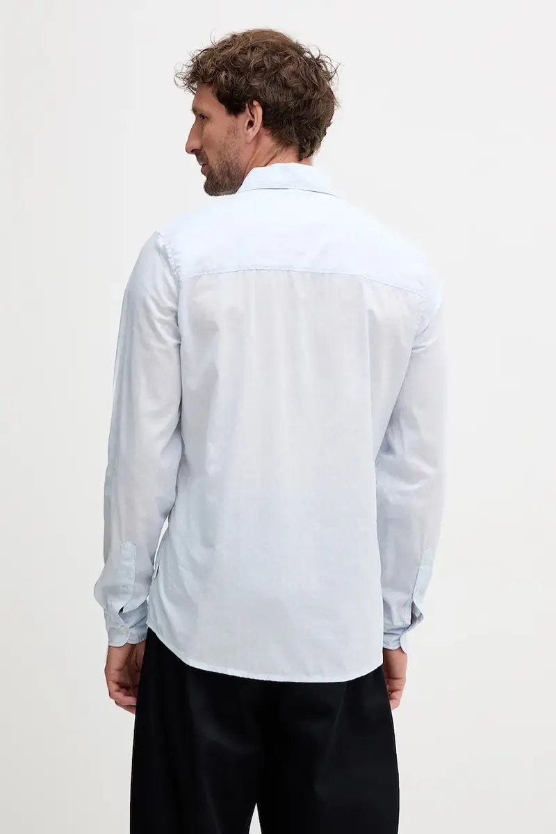 camicia in cotone uomo colore blu PM3090818 miniatura 3