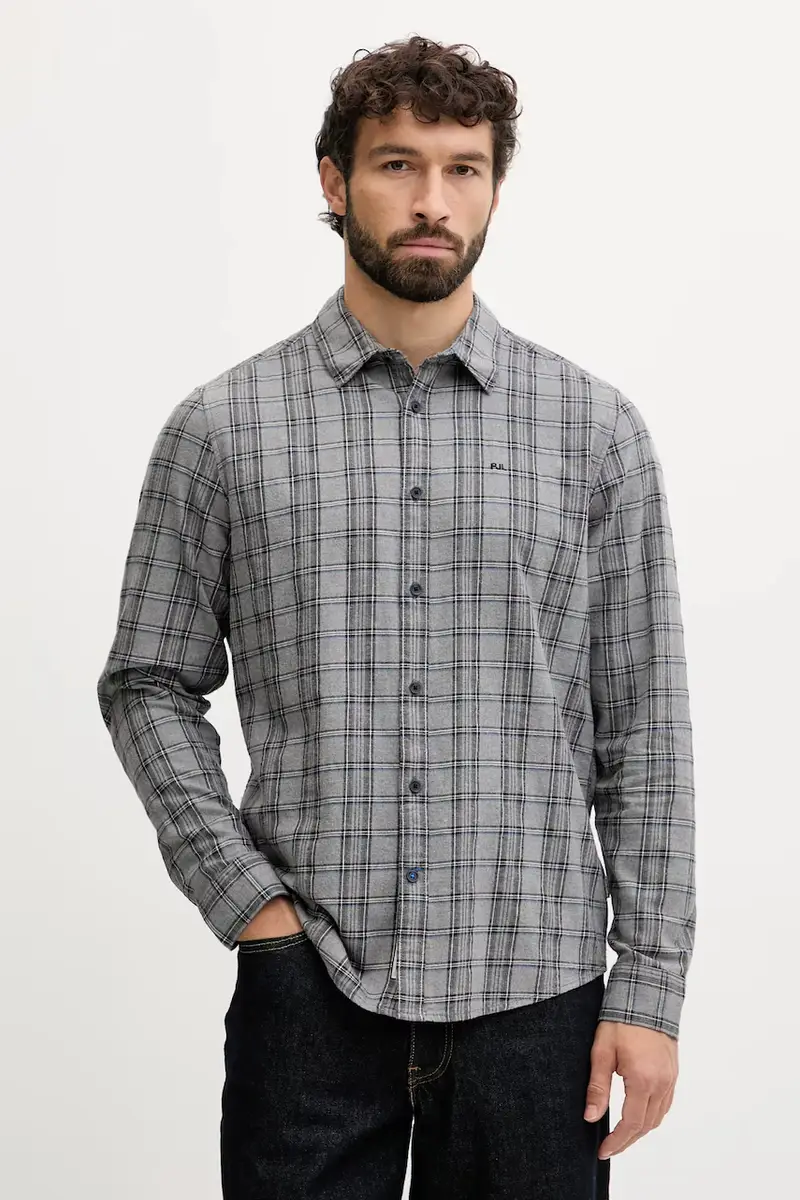 camicia in cotone uomo colore grigio PM3090830