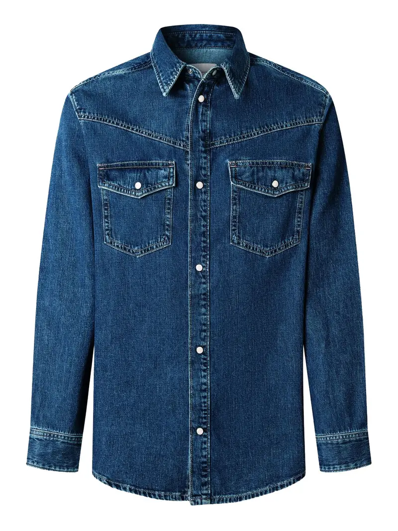 camicia jeans pepe jeans brooks da uomo - denim