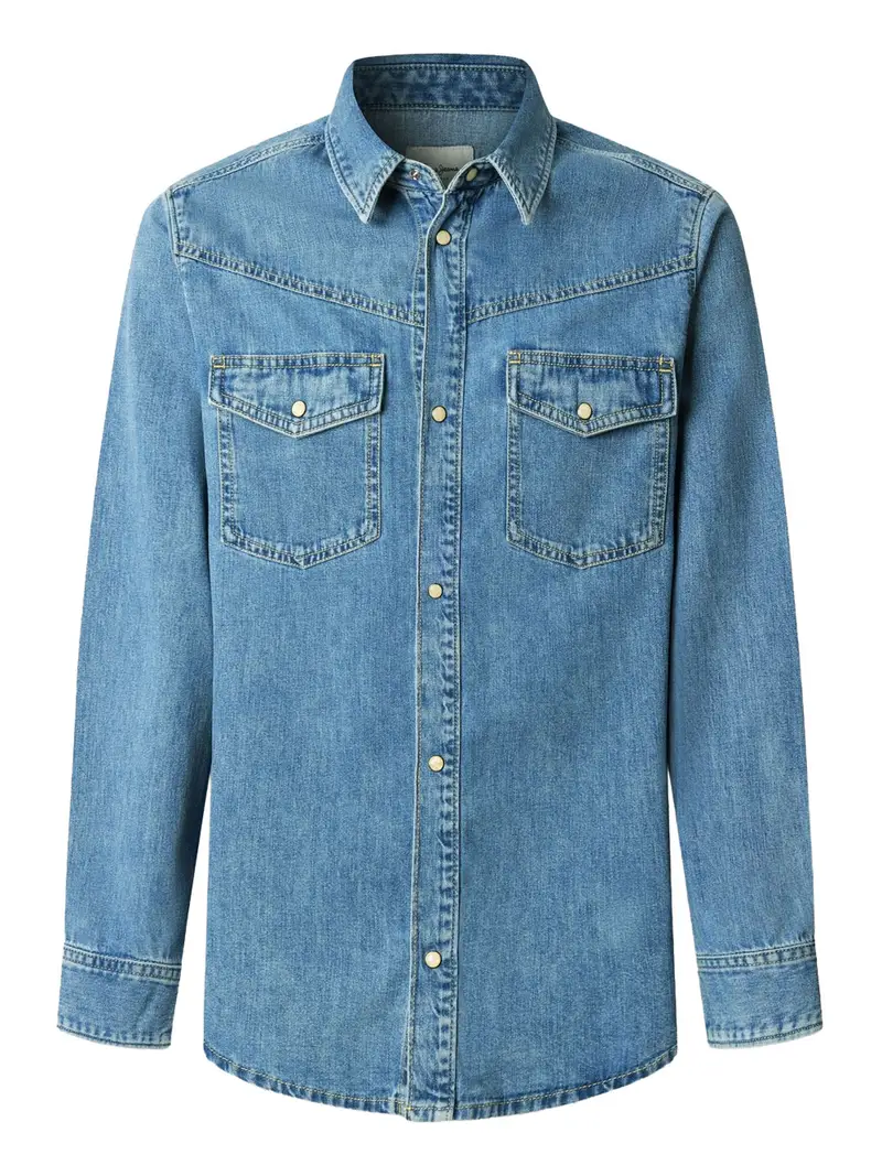 camicia jeans pepe jeans brooks da uomo - denim