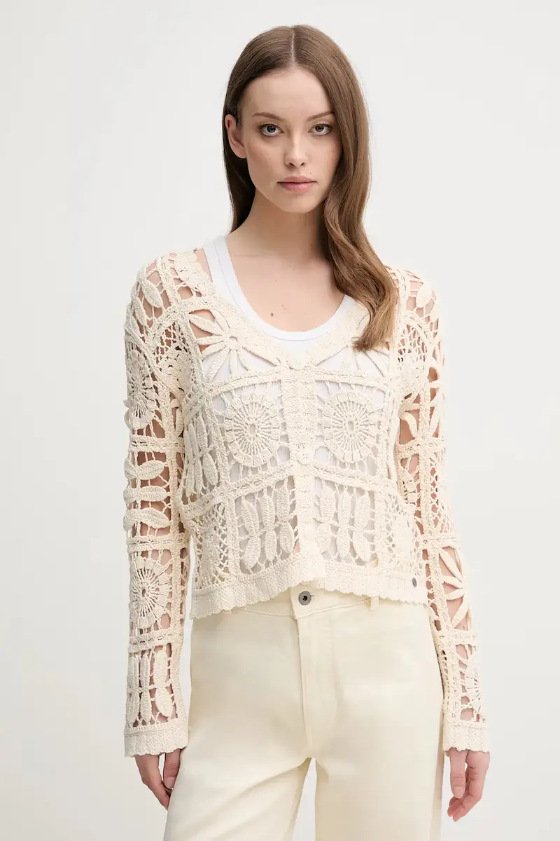 Pepe Jeans Cardigan Donna Beige 3121465