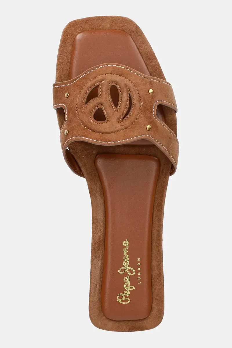 ciabatte slide in camoscio FRIDA SOFT donna colore marrone PLS90697 miniatura 4