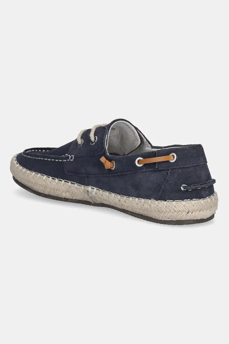 espadrillas in pelle scamosciata TOURIST DECK colore blu navy PMS10335 miniatura 3