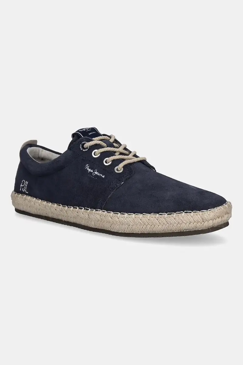 espadrillas in pelle scamosciata TOURIST WEST colore blu navy PMS10336