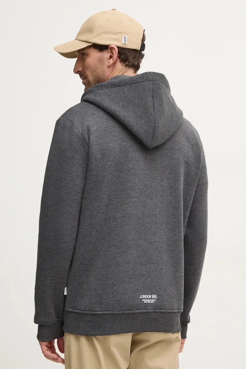 felpa DAMIAN ZIP uomo colore grigio con cappuccio PM582752 miniatura 3