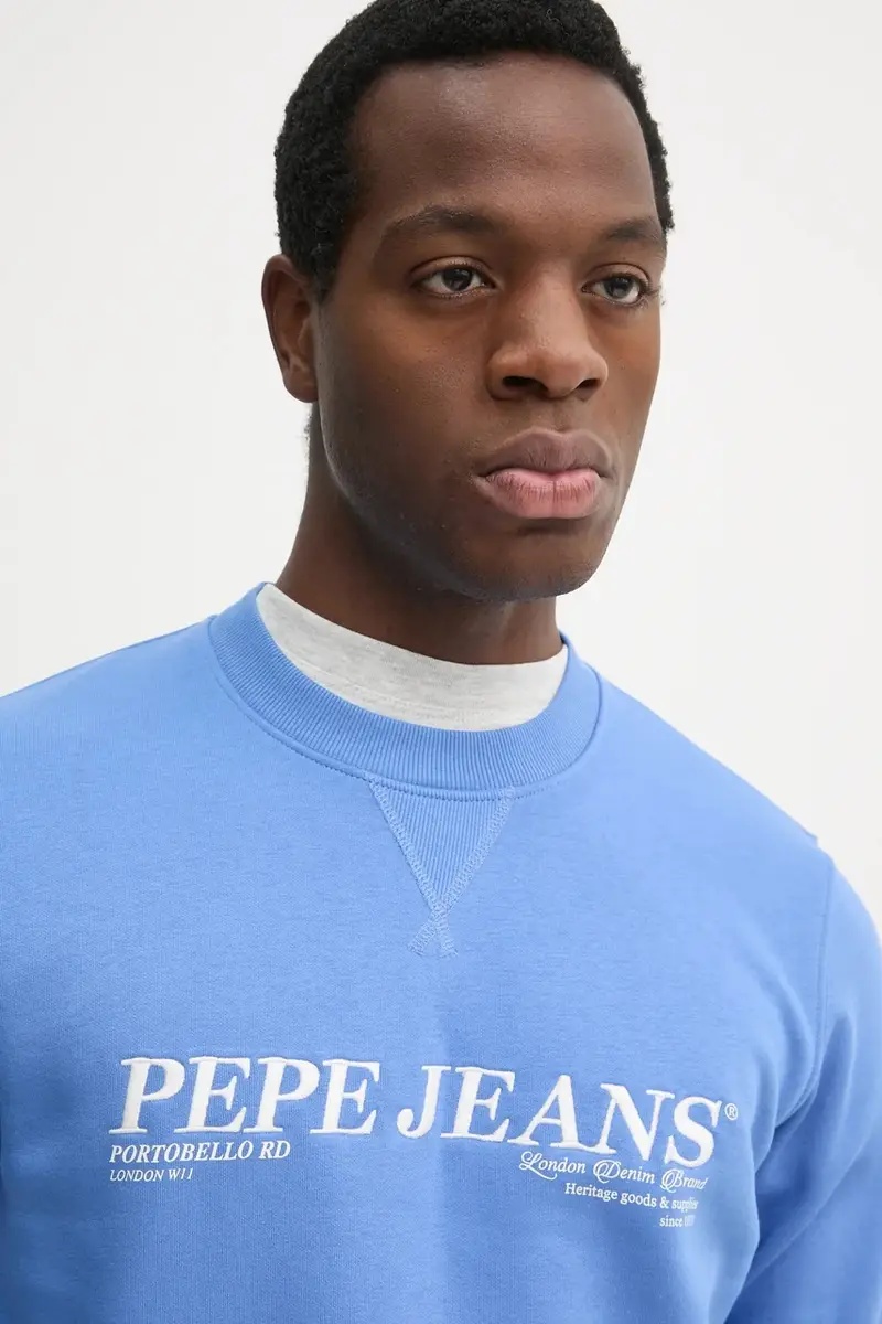 felpa DYLAN CREW uomo colore violetto con applicazione PM582756 miniatura 5