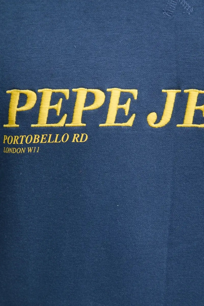 felpa DYLAN HOODIE uomo colore blu navy con cappuccio con applicazione PM582755 miniatura 5