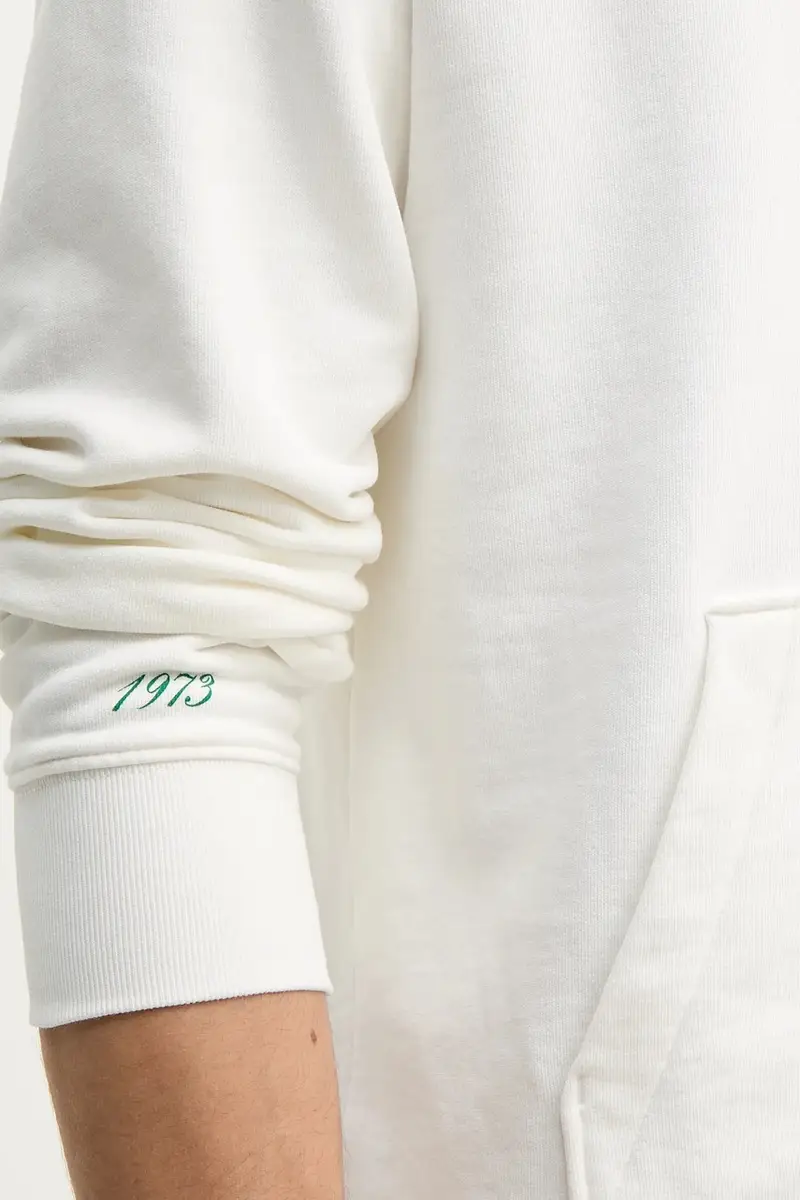 felpa in cotone DOMINIC HOODIE uomo colore bianco con cappuccio PM582830 miniatura 5