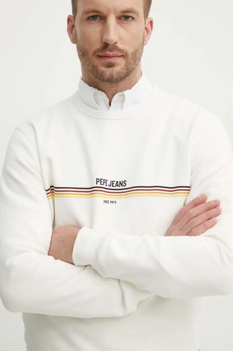 felpa in cotone SANDER uomo colore beige PM582693 miniatura 4