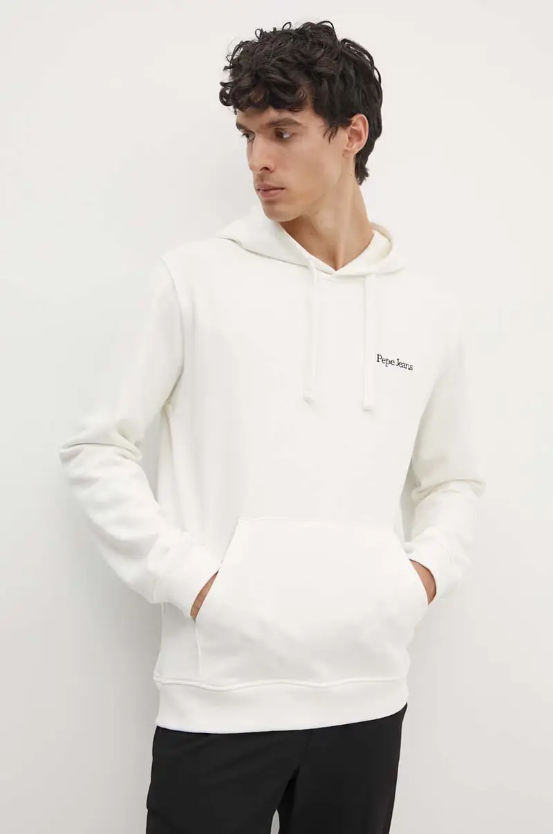 felpa in cotone SEDRIC P uomo colore bianco con cappuccio PM582710 miniatura 3