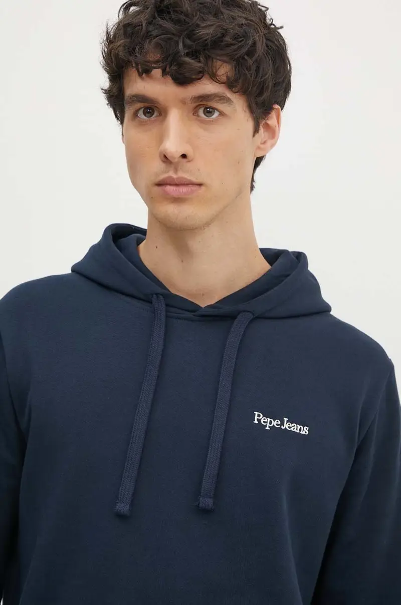 felpa in cotone SEDRIC P uomo colore blu navy con cappuccio PM582710 miniatura 4