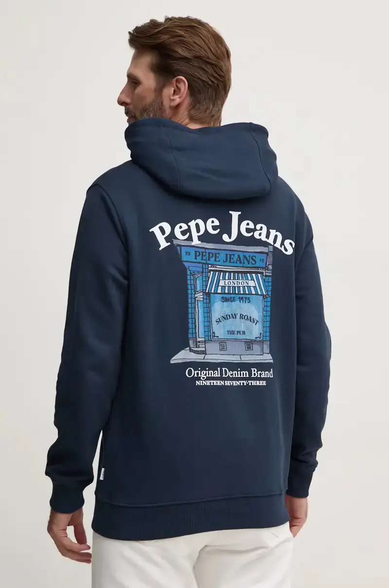 felpa in cotone SOMERTON Blu navy miniatura 3