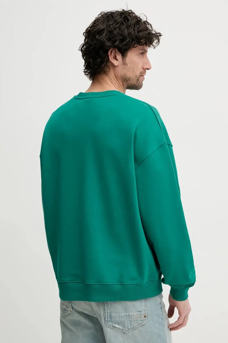 felpa in cotone TALBOT CREW uomo colore verde con applicazione PM582847 miniatura 3
