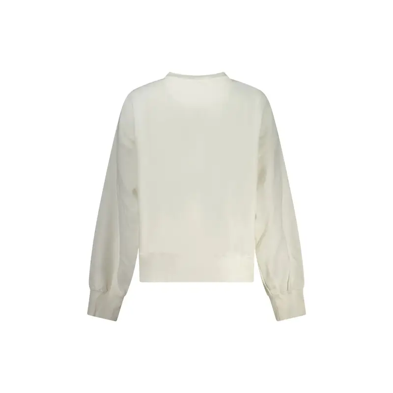 Felpa Maniche Lunghe Donna Bianca Ricamo Bianco miniatura 2