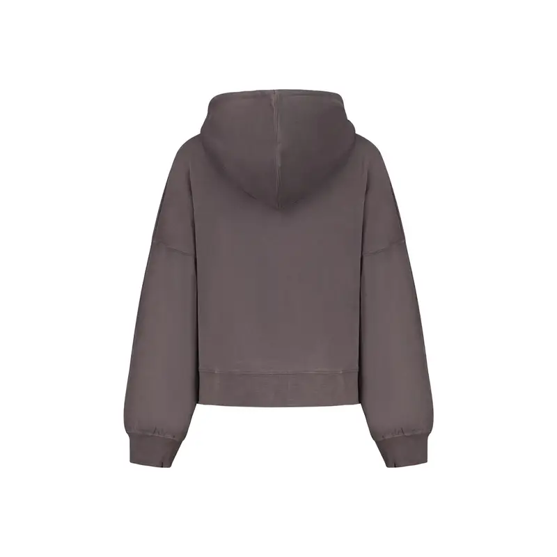 Felpa Maniche Lunghe Donna Nera Stampa Nero miniatura 2