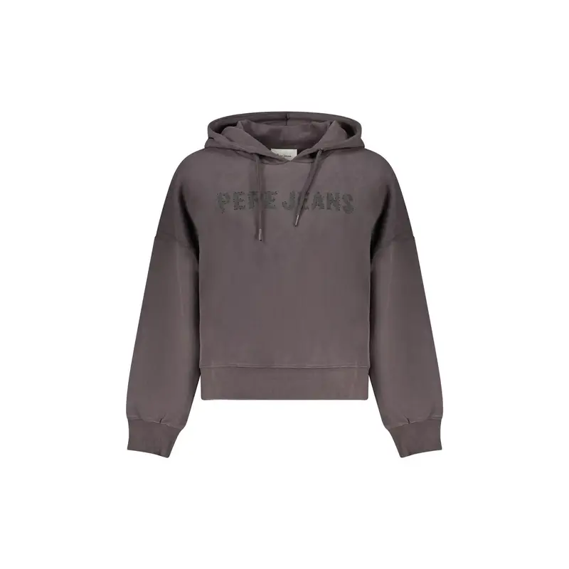 Felpa Maniche Lunghe Donna Nera Stampa Nero