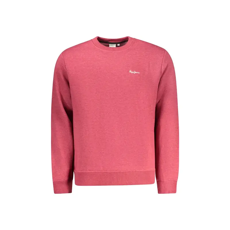 Felpa Maniche Lunghe Uomo Rossa Ricamo Rosso