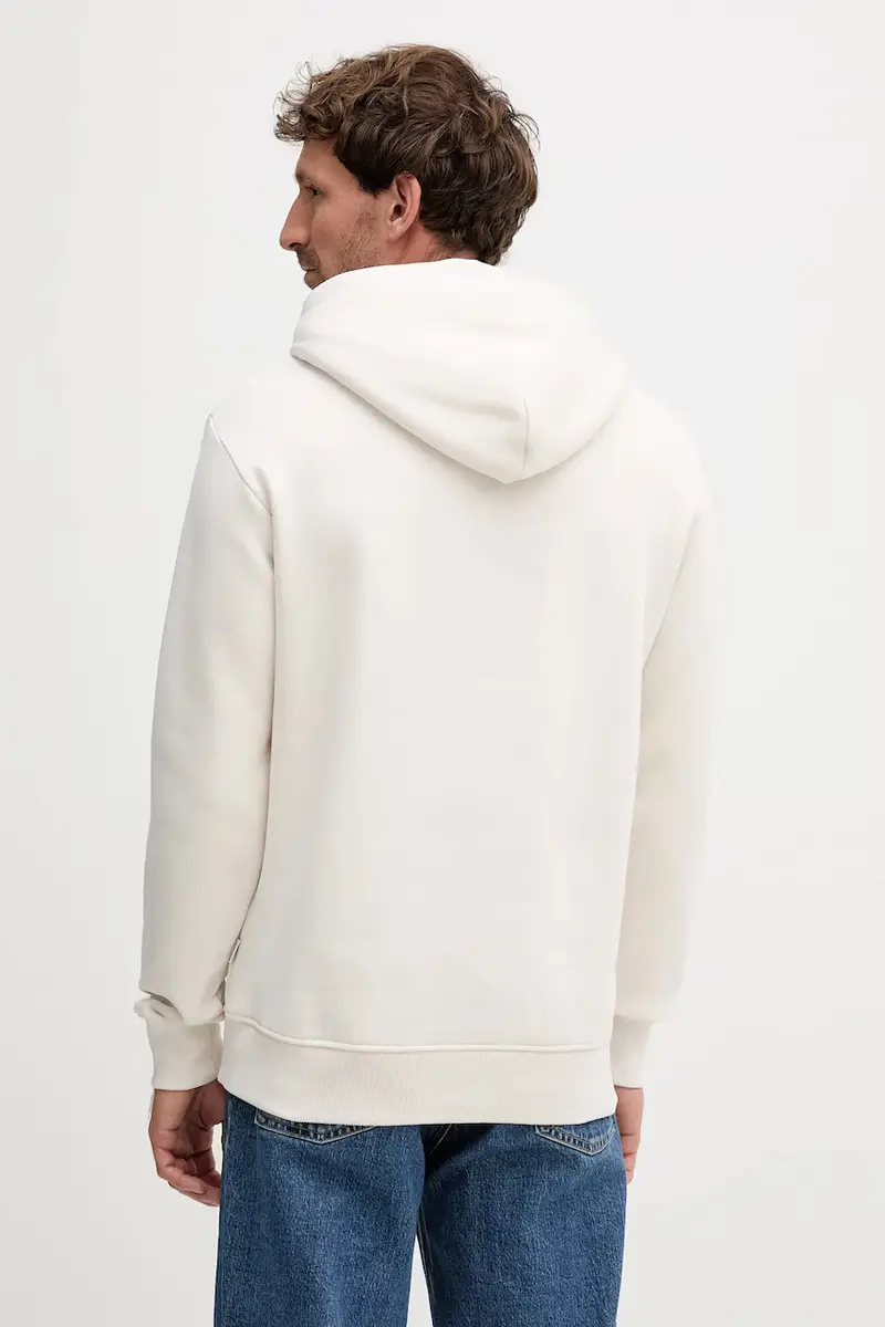 felpa uomo colore beige con cappuccio con applicazione PM5800009 miniatura 3