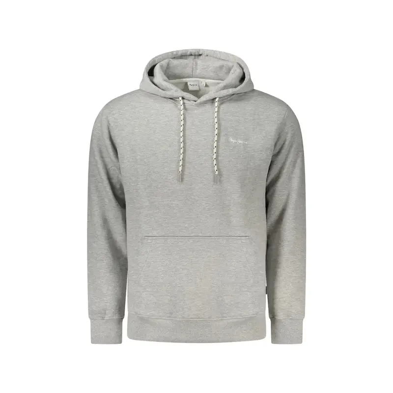 Felpa Uomo Grigia Cappuccio Felpata Sustainable Logo Grigio