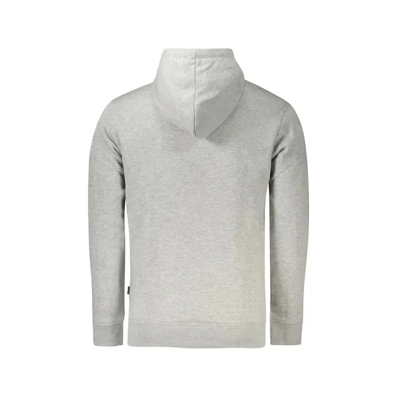 Felpa Uomo Grigia Cappuccio Felpata Sustainable Logo Grigio miniatura 2