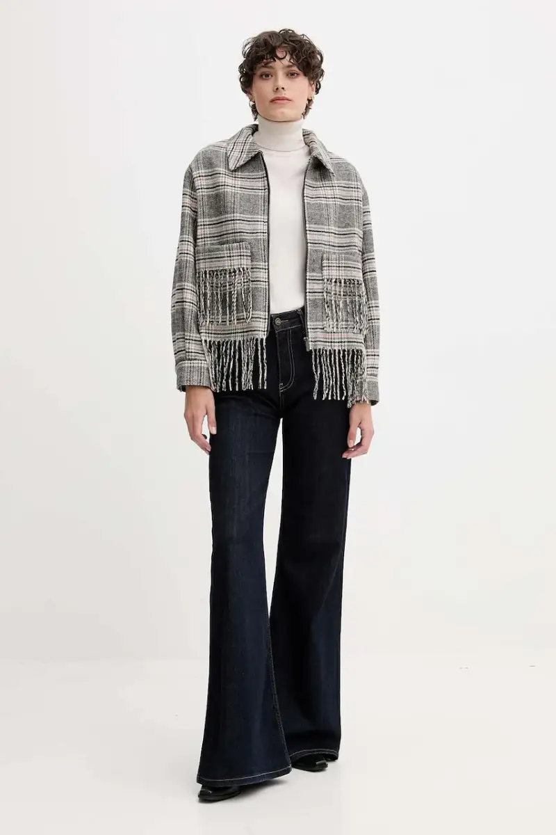 giacca con lana colore grigio PL4024341 miniatura 2