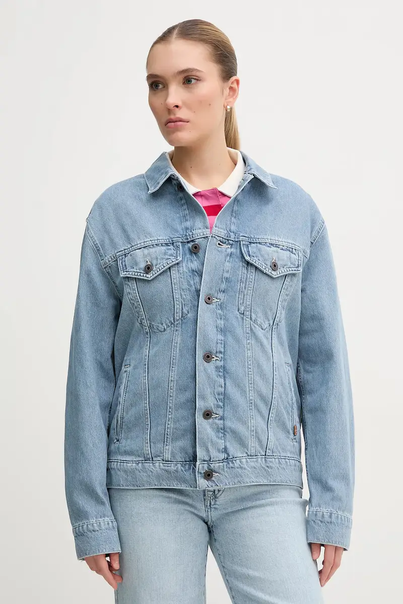 giacca di jeans BOYFRIEND JACKET colore blu PL402390IA4