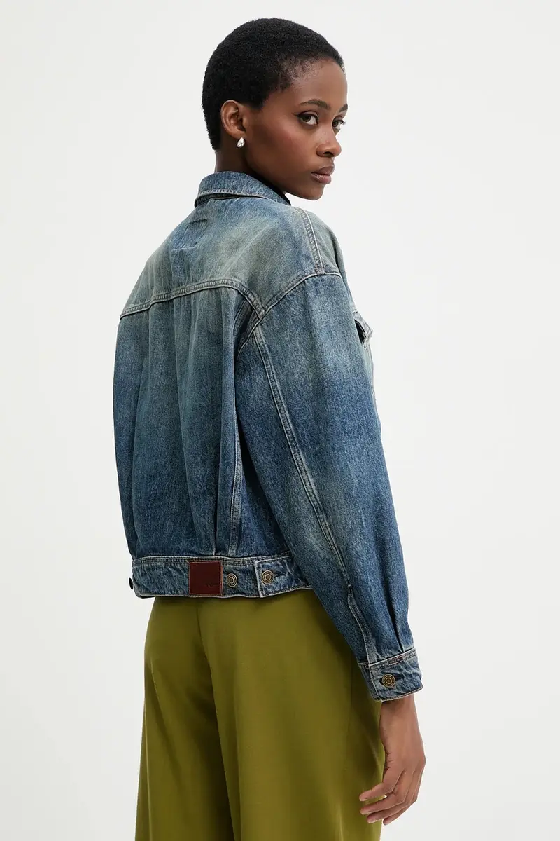 giacca di jeans colore blu PL40243325W0 miniatura 3