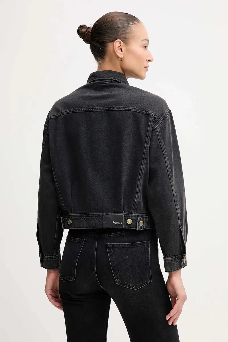 giacca di jeans colore nero PL40243329W0 miniatura 3