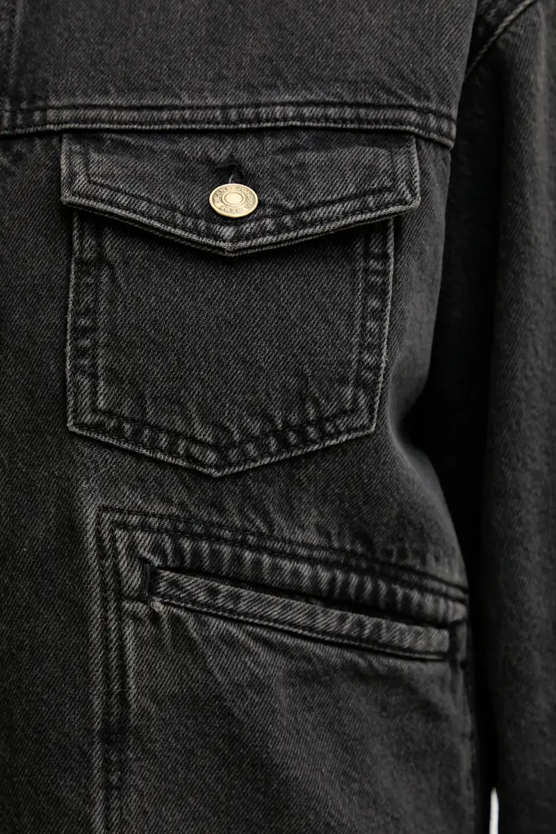 giacca di jeans colore nero PL40243329W0 miniatura 5