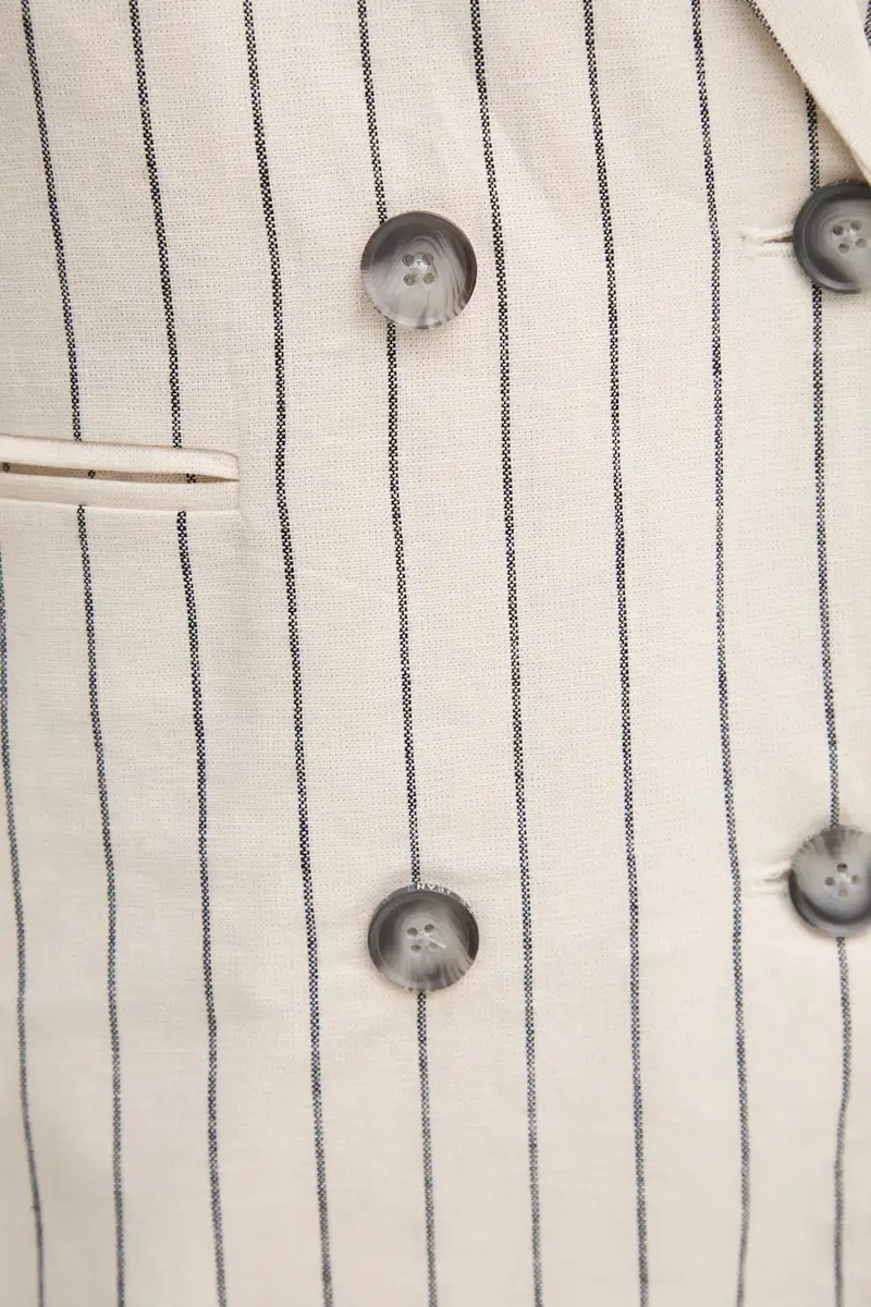 giacca in lino HANNAH colore beige PL402589 miniatura 5