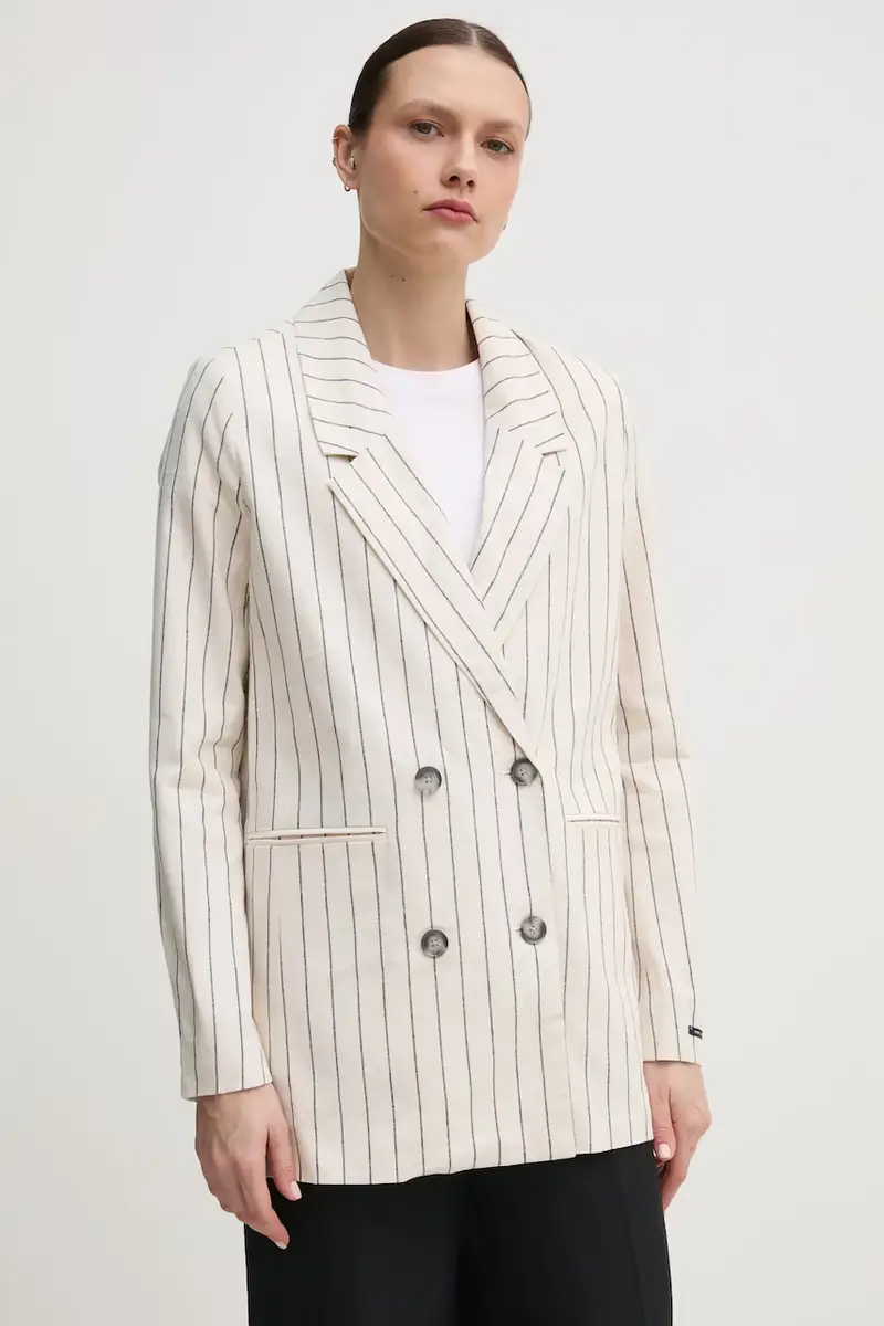 giacca in lino HANNAH colore beige PL402589