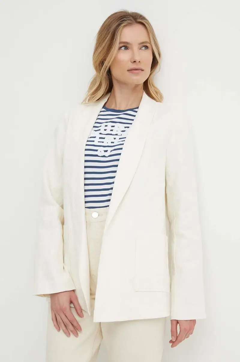 giacca in lino MIRKA colore beige PL402377