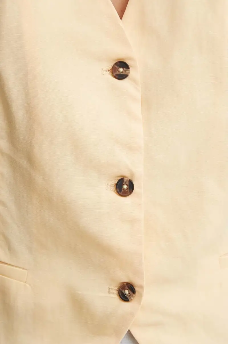 gilè con aggiunta di lino ADITI colore arancione PL402420 miniatura 5