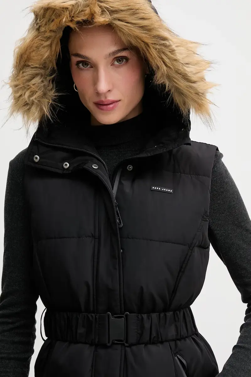 gilet in piuma colore nero PL4024335 miniatura 5