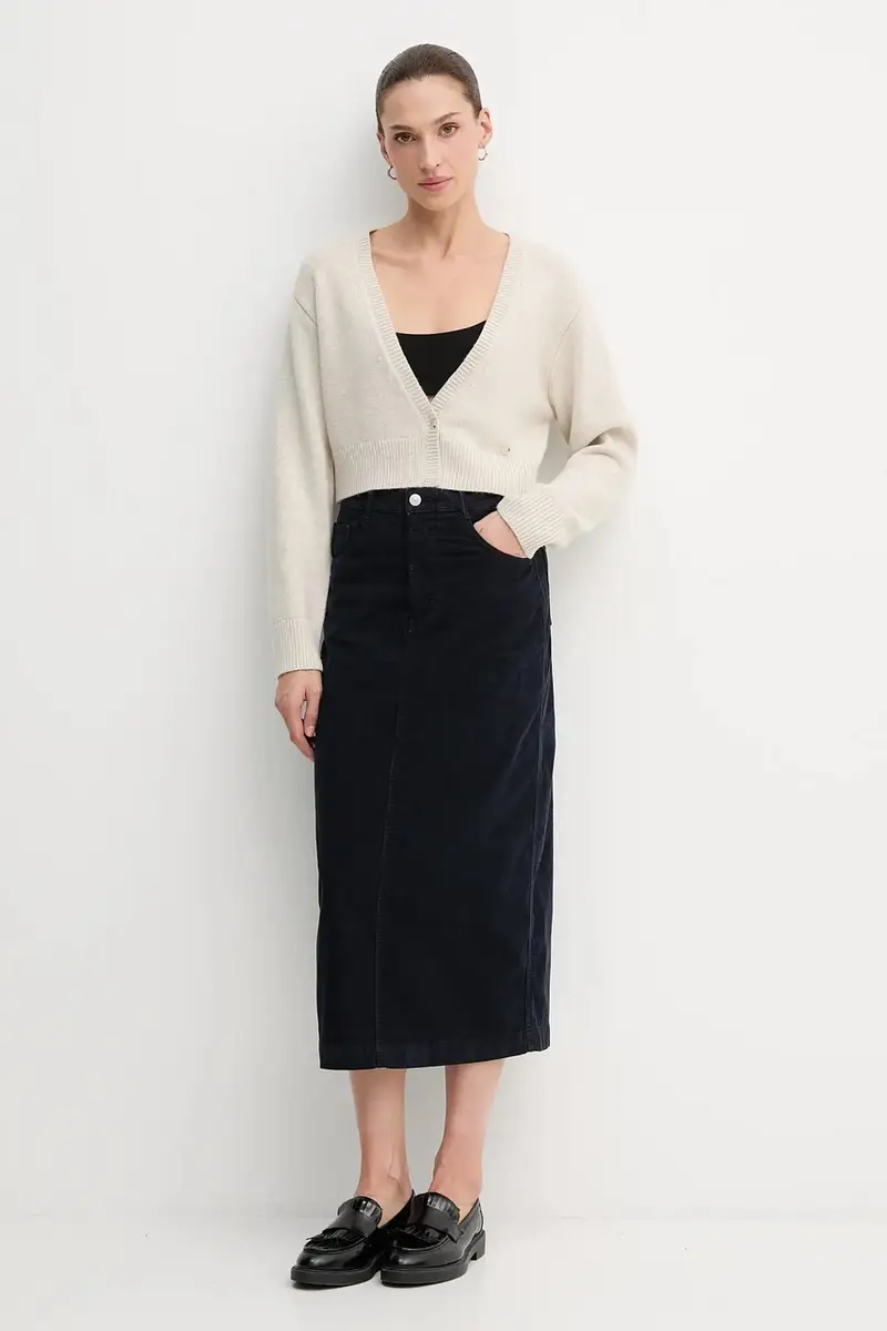 gonna colore blu navy PL9011885 miniatura 2